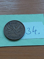 Canada 1 cent 1964 ii. Queen Elizabeth, bronze 34