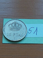 Spain 25 pesetas 1983 copper-nickel, i. King John Charles 51