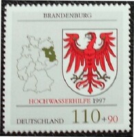 N1941 / Németország 1997 Segítségnyújtás Brandenburgnak bélyeg postatiszta