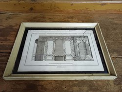 Antique engraving, one of the plans of the Royal Palace of Paris, Royal Palace of the Duchess of Orleans apartment 1.