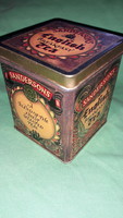 Retro SANDERSONS eredeti angol fém lemez reggeli tea teás doboz 9x8x8 cm a képek szerint