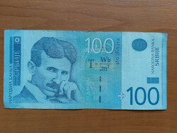 SZERBIA 100 DINÁR 2013 Nikola Tesla