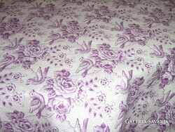 Charming purple white rose bird spring tablecloth