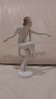 Herendi Art Deco Táncosnő / Balerina porcelán szobor – Lux Elek terve