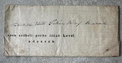 Summoning letter for oral proceedings with wax seal, County of Nógrád 1837