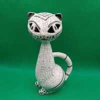 Rare collectible Gorka Lívia industrial art ceramic cat figure