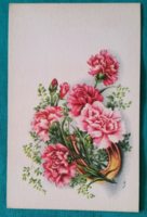 Antique floral greeting card