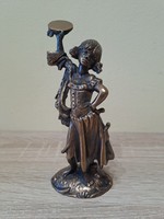 Táncoló lány bronz szobor 19 cm
