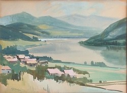 László Lipovniczky (1910 - 1971): Danube Bend - from Verőce