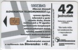 Foreign phone card 0483 Slovak 1994
