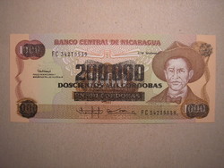 Nicaragua - 200,000 Cordobas 1990 oz