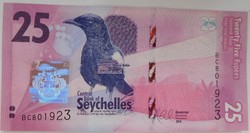 Seychelle szigetek  25 rupees 2016 UNC