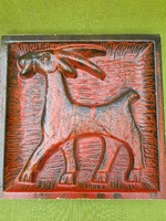Applied art stove tiles Zalaegerszeg goat