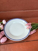 Retro strong thick zsolnay blue striped menses flat plate plate nostalgia piece