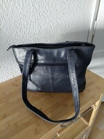Dark blue leather bag