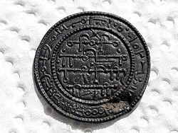 III. Béla Kufic copper coin, damaged