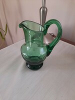 Green glass jug