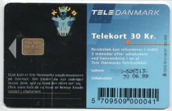 Foreign phone card 0497 Denmark 1997