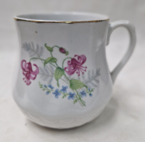 Old drasche floral marked porcelain belly mug in perfect condition 10 cm.