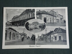 Képeslap,Postcard,Ukrajna, Csap, mozaik részletek, vasútállomás,utca részlet üzletek,1941