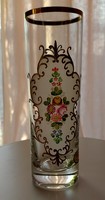 Cseh Bohemia aranyozott váza