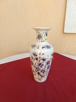 Large vase with wheat flowers by Zsolnay, 27 cm, brand new, gilded with 18 carat gold, no minimum price,