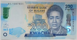Malawi 200 kwacha  2016 UNC