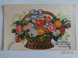 Old graphic name day greeting card