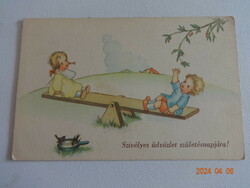 Vintage graphic birthday greeting card