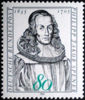N1235 / Németország 1985 Pfilipp Jakob Spener bélyeg postatiszta