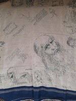 Leonardo da Vinci rare vintage scarf