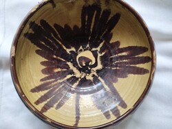 Ceramic bowl with Szócska signature