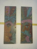 Pair of paintings by Miklós Csepeli, size indicated, signed