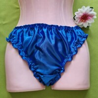 Fen025 - Brazilian thong satin panties l/46 - royal blue
