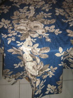 Beautiful vintage dark blue rose tablecloth