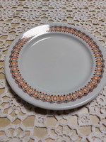 Alföldi Terrakotta mintás, barna porcelánsüteményes tányér,1db