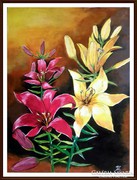 Cinnamon - Lilies (30 x 40)