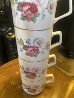 Zsolnay skirted floral mug