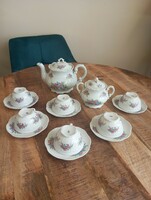 Zsolnay baroque floral tea set for 6 people