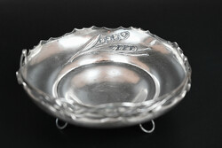 Antique silver basket, offering/ with lily of the valley decoration - 210g