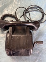 Rare rotary vinyl phone.