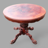 Baroque marquetry round dining table