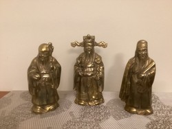 3 copper statues from China