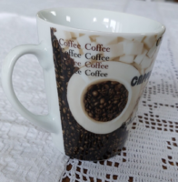 Long coffee porcelain mug, cup, 1 pc