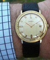 Extremely rare 14k gold doxa men's watch