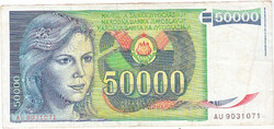 Jugoszlávia 50000 dínár 1988 G