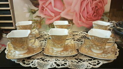 Exclusiv, coffee set, gold-plated, new in a box, aml germany royal porcelain- very nice-