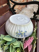 25cm beautiful Zsolnay forget-me-not floral porcelain pie plate bowl stew soup plate nostalgia