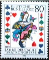 N1293 / Németország 1986 Kártyajáték Kongresszus bélyeg postatiszta