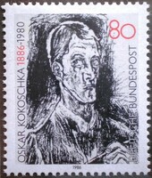 N1272 / Németország 1986 Oskar Kokoschka bélyeg postatiszta